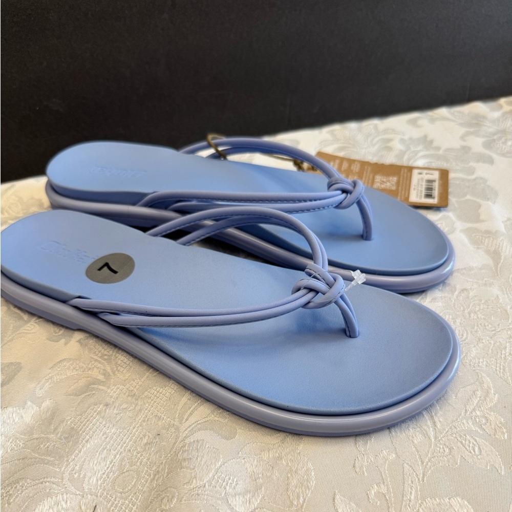 Olukai Size 7 Aka Beach Sandals Flip Flops Slides Comfort Cloud Blue New W Tag